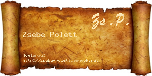 Zsebe Polett névjegykártya